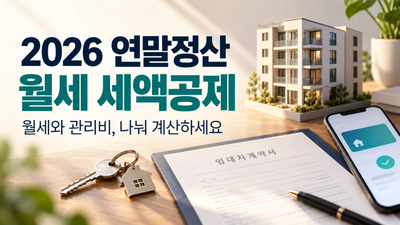 2026 연말정산 월세 세액공제, 매달 85만 원 이체했다면 얼마가 대상일까?