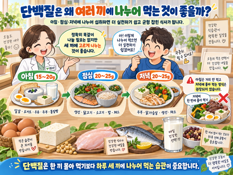 단백질 하루 섭취량 - 체중 60kg·70kg·80kg이면 얼마나 먹어야 할까?