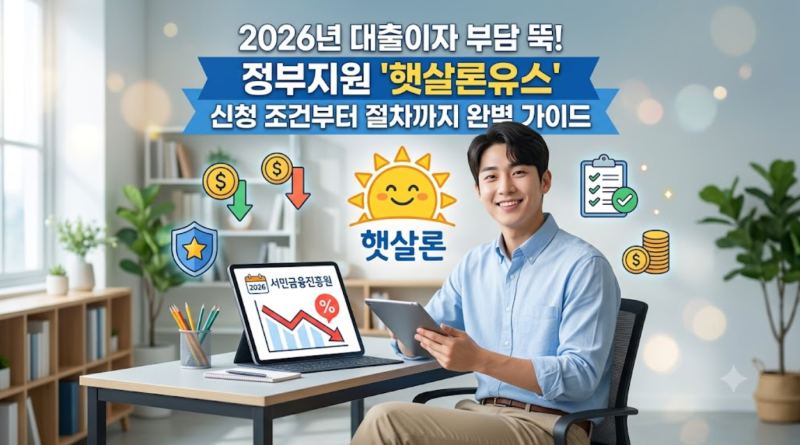 2026년 대출이자 부담 뚝! 정부지원 '햇살론유스' 신청 조건부터 절차까지 완벽 가이드