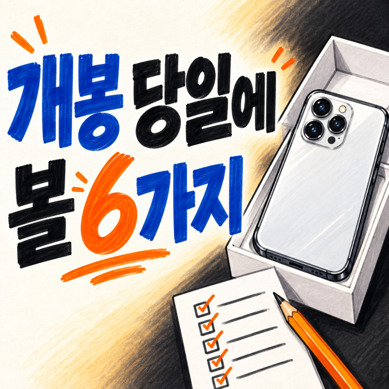 아이폰18 초기검수 방법, 개봉 당일에 볼 6가지와 반품 기한 14일