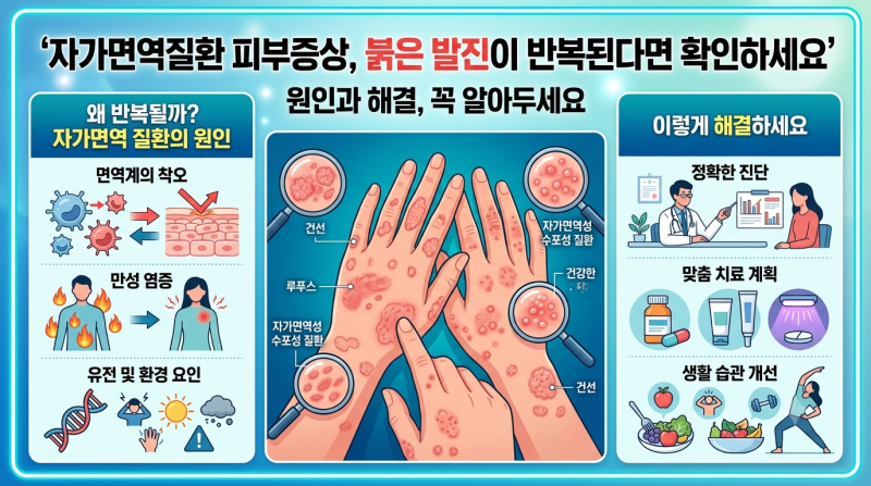 자가면역질환 피부증상, 붉은 발진이 반복된다면 확인하세요