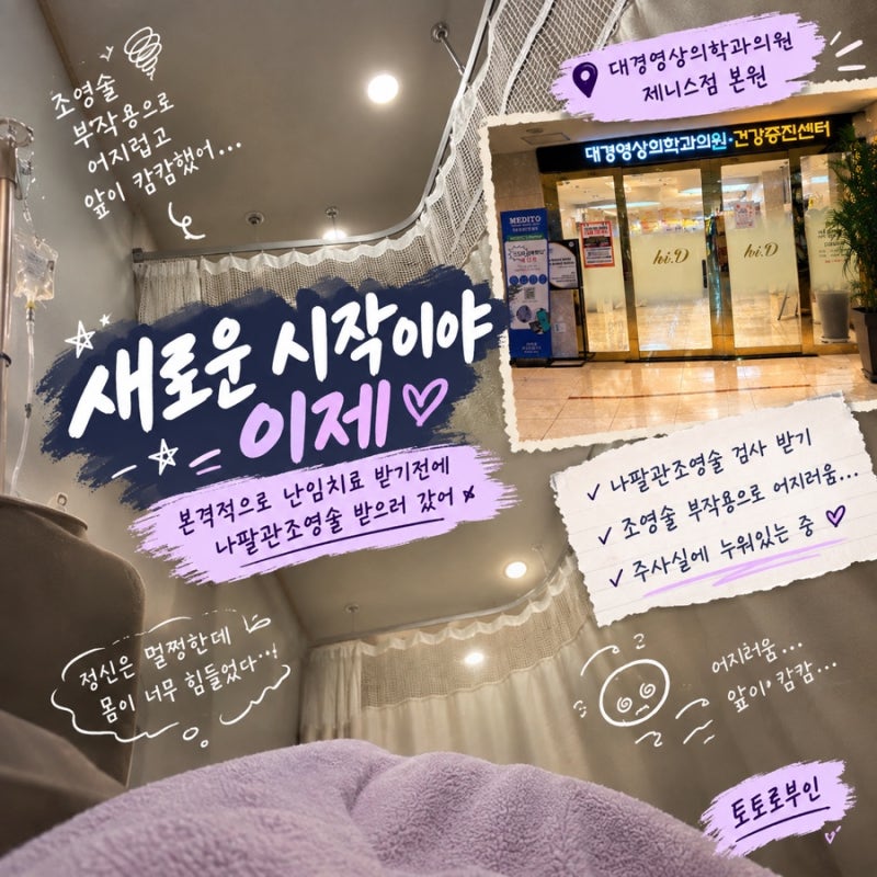 본격적인 난임 검사 첫 단계, 대구 대경영상의학과 나팔관 조영술 시기, 통증, 과정, 지원금 ....