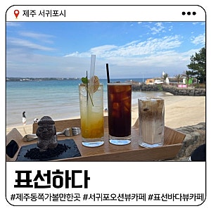 제주 동쪽 카페 | 표선하다 - 표선해수욕장 바로 앞 서귀포 오션뷰 카페