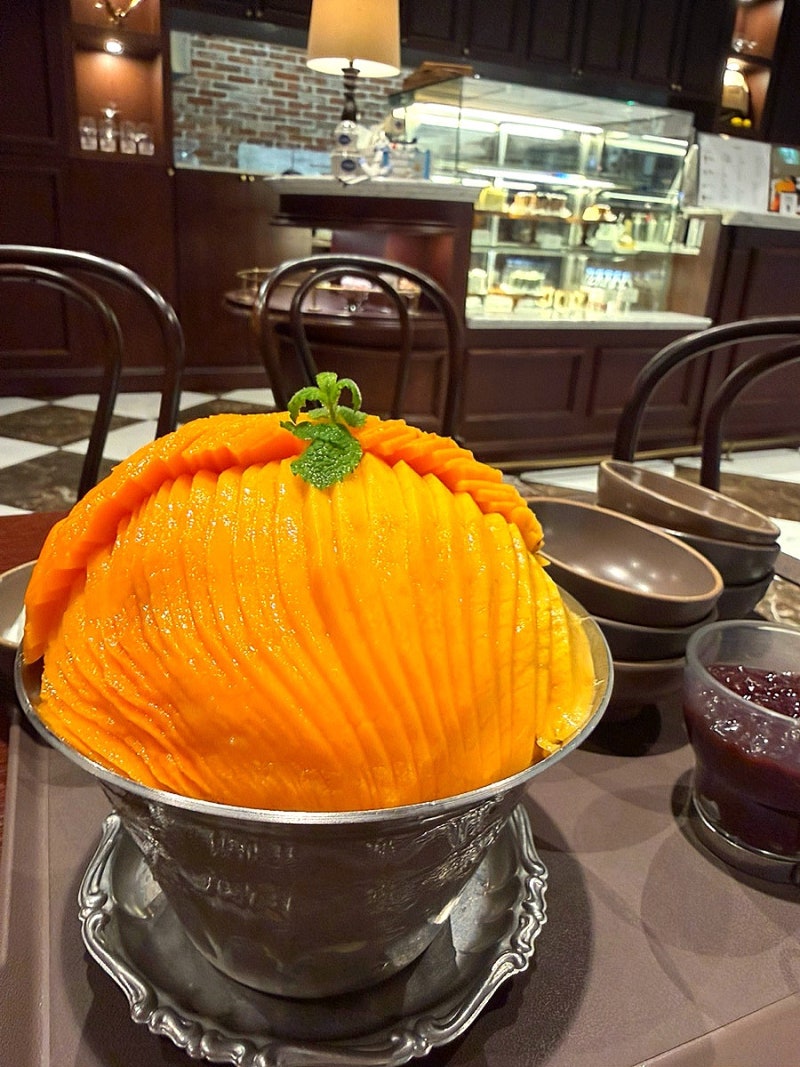 [판교현대백화점맛집] 제주애플망고빙수가 있는 디저트맛집! 판교현백맛집 “CAFE Mongi(카페 ....