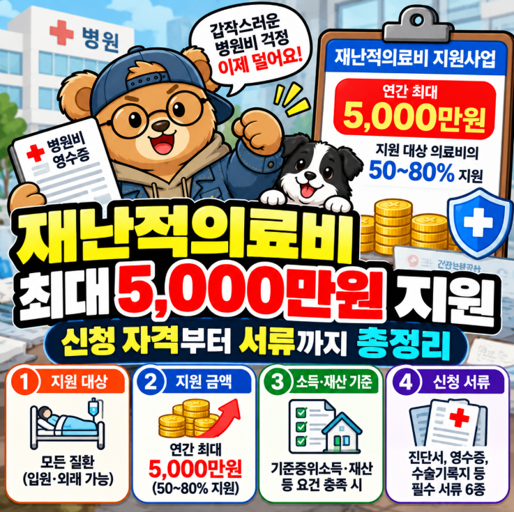 갑작스러운 병원비로 내 재산 지키는 법: 재난적의료비 최대 5,000만 원 지원 신청 팁