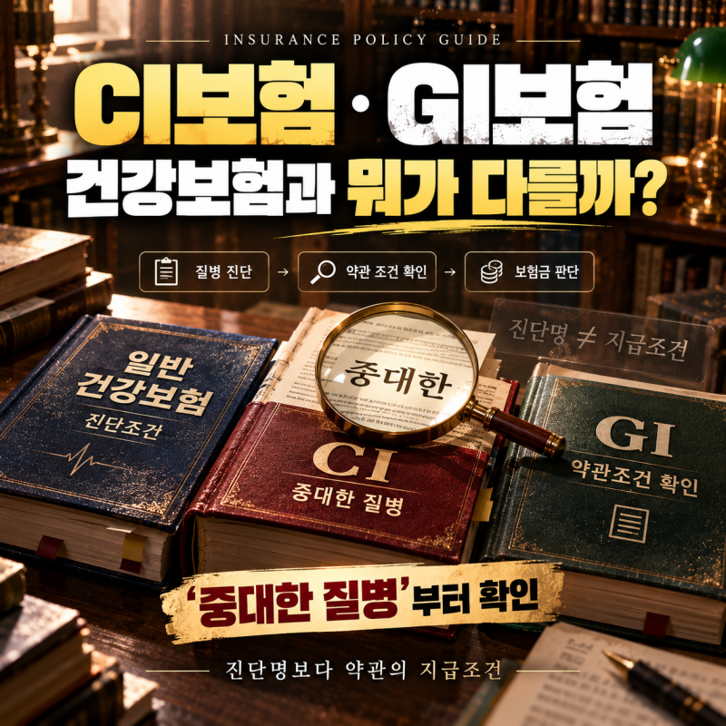 CI보험·GI보험은 일반 건강보험과 무엇이 다를까요? ‘중대한 질병’이라는 말부터 확인하세....