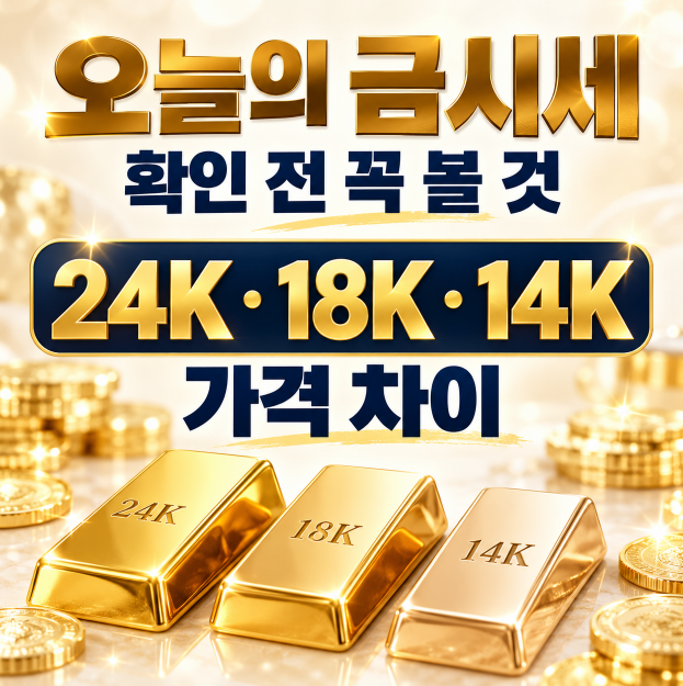 오늘의 금시세 확인 전 꼭 볼 것… 24K·18K·14K 가격 차이