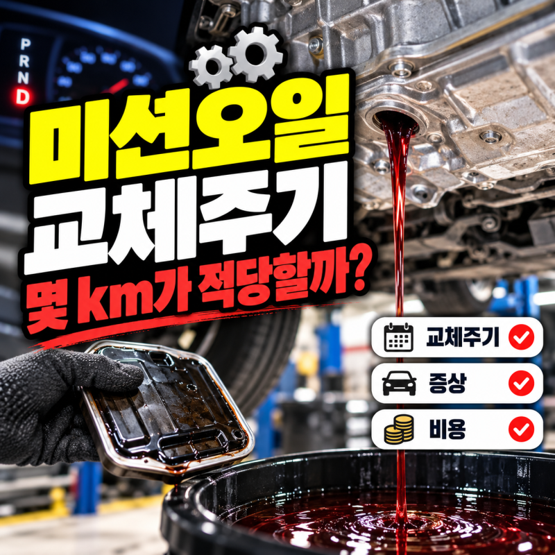 미션오일 교체주기 몇 km가 적당할까? 증상·비용·무교환 오일까지 총정리