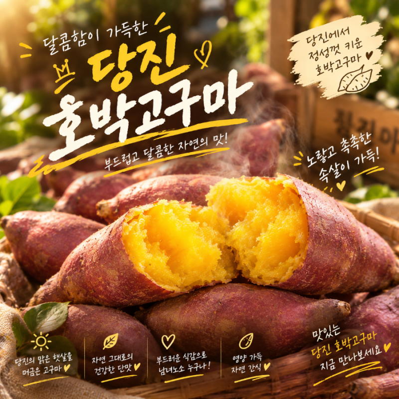 충남 당진 밭에서 직접 수확한 햇고구마! 숙성해야 더 맛있는 꿀고구마 산지직송 직거래
