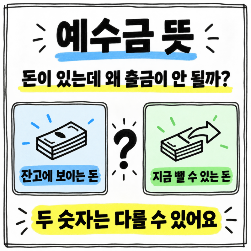 예수금 뜻, 돈이 있는데 출금이 안 되는 이유