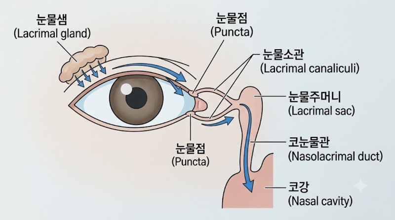 눈물길이 막혔을 때 하는 실리콘관 삽입술(Silicone tube intubation)