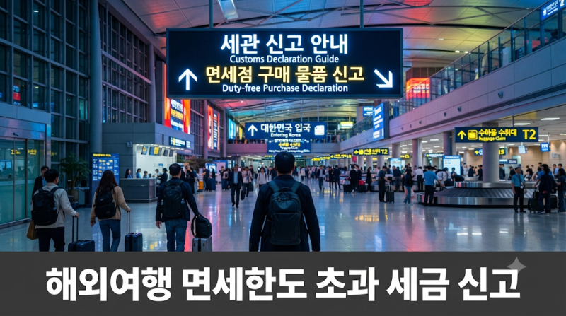 해외여행 면세한도 초과했을 때 세금 자진 신고 순서 2026 최신 정리본!