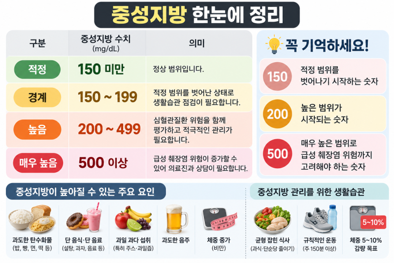 중성지방 높은 이유, 기름진 음식 때문만은 아닙니다 | 정상수치와 낮추는 법 알아보기