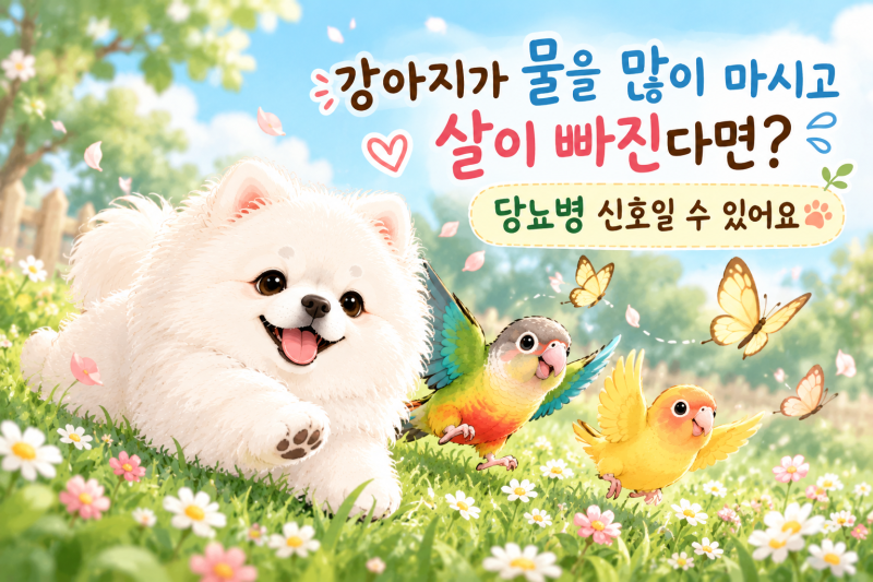 강아지가 물을 많이 마시고 살이 빠진다면?당뇨병 신호일 수 있어요