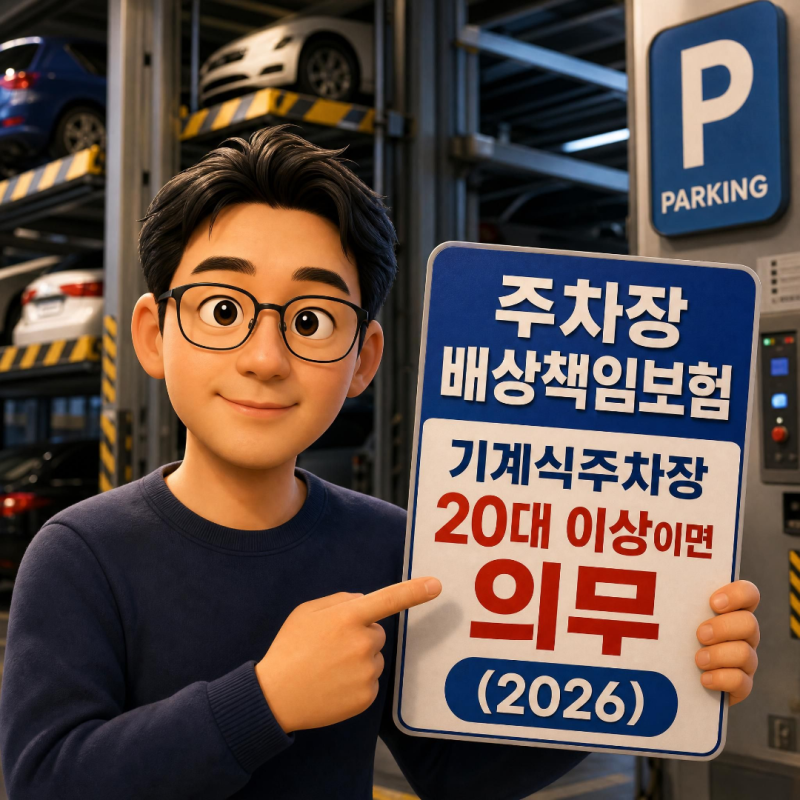 주차장 배상책임보험, 기계식주차장 20대 이상이면 의무 (2026)