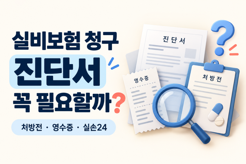 실비보험 청구서류, 진단서 꼭 필요할까? 처방전·영수증으로 가능한 경우
