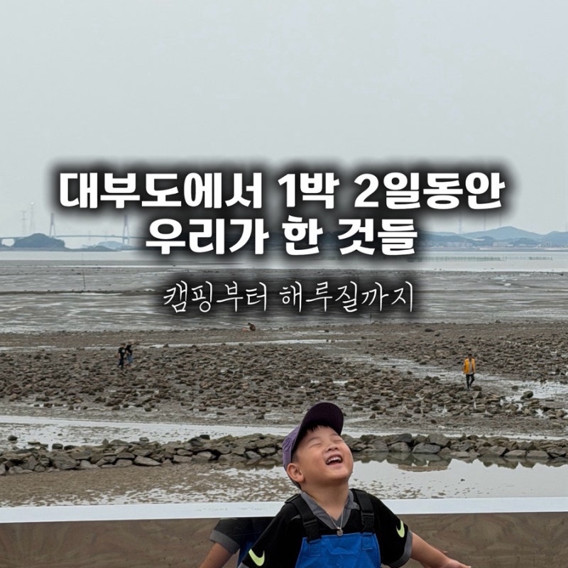 아이랑 대부도 1박 2일 캠핑 기록 (베르아델 승마장 캠핑장, 종현어촌체험마을 해루질)