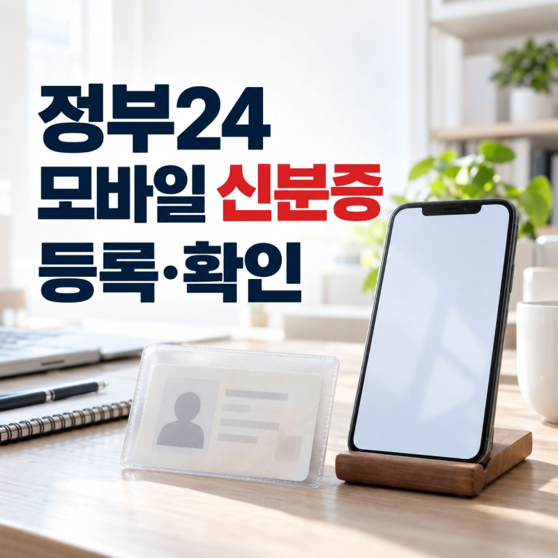 정부24 모바일 신분증 등록·확인, 주민등록증 모바일 확인서비스 순서