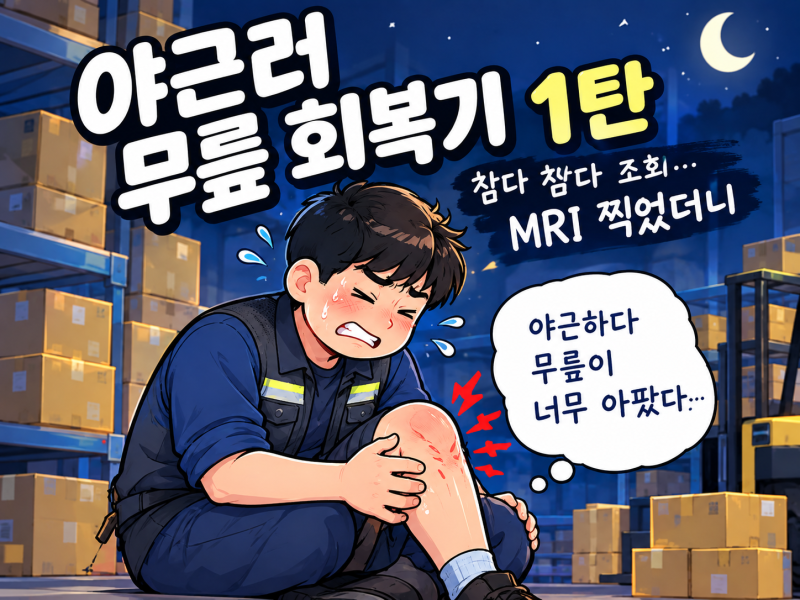 야근러 무릎 회복기 1탄｜참다 참다 조퇴… MRI 찍었더니