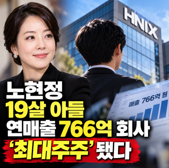 노현정 19살 아들, 연매출 766억 회사 ‘최대주주’ 됐다