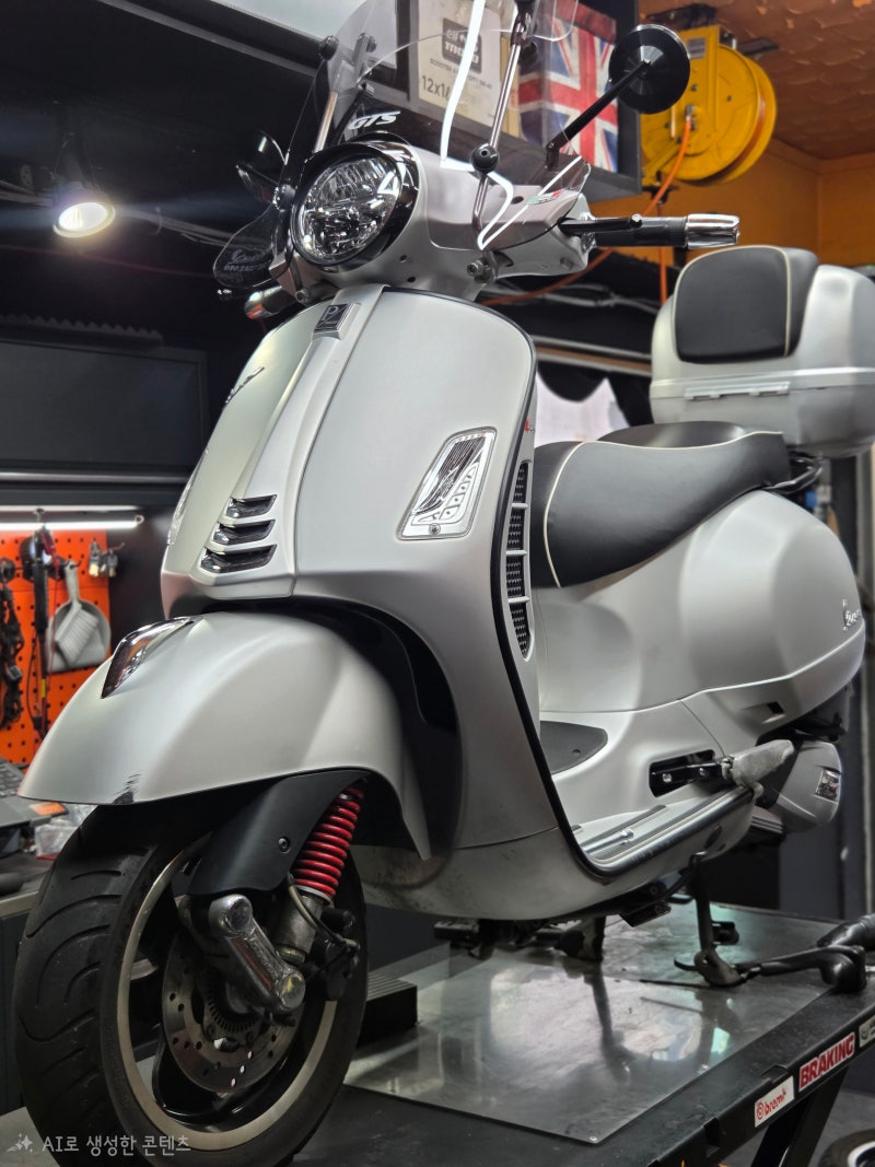 [마가지노] - 베스파 정비 - GTS125 아크라포빅 튜닝 차량 만키로 점검 + 베스파 만키로점검 + GTS....
