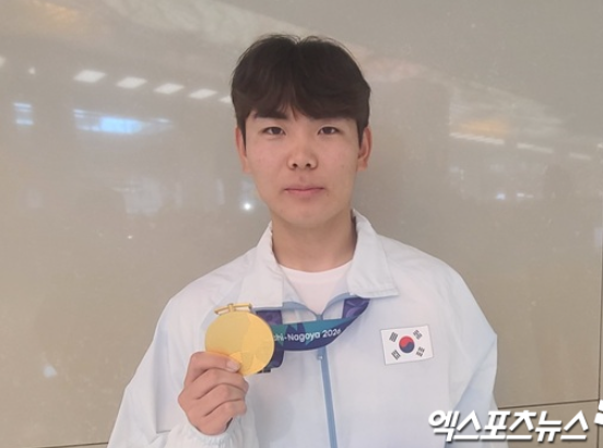 "덕분에 금메달 딸 수 있었습니다" 기아 성영탁, 1년 전 조기 시즌아웃이 만든 반전