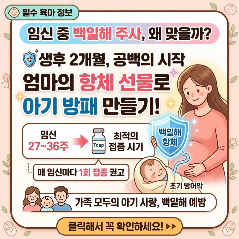 백일해 주사, 왜 임신 중에 맞을까?