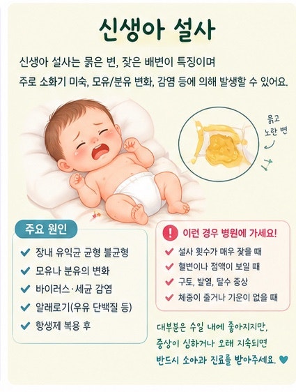 신생아 설사｜정상변과 설사를 구별하는 방법