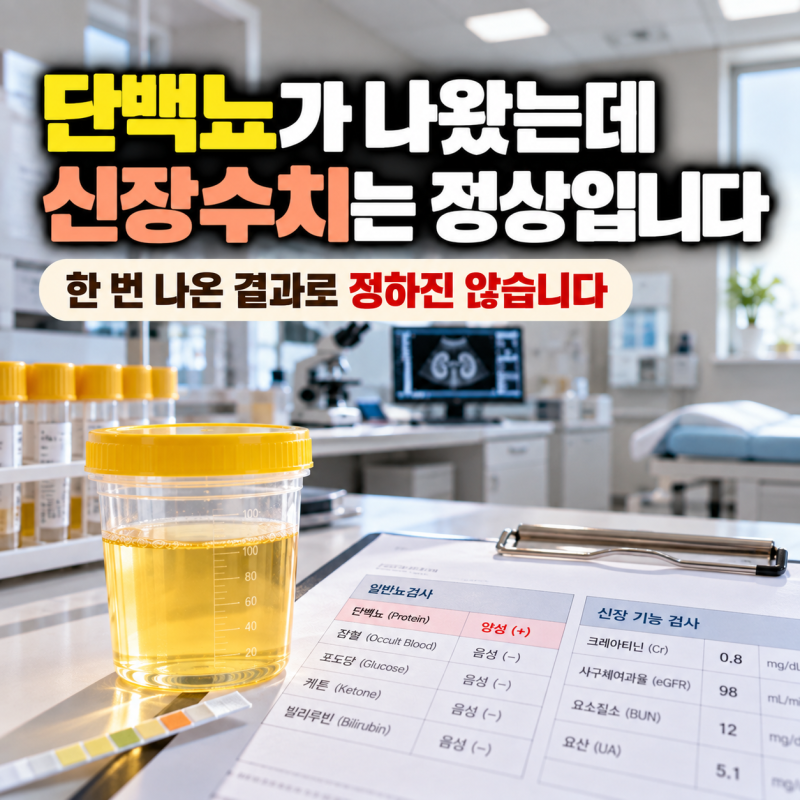 작년엔 정상이었는데 올해 소변 단백질이 검출됐어요