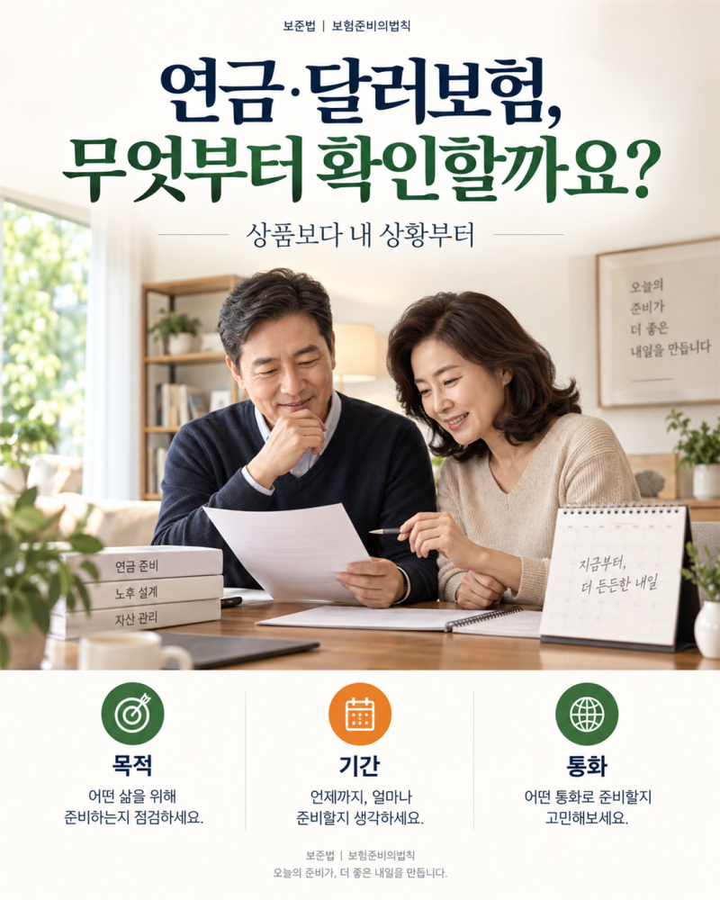 연금·달러보험 알아보기 전 확인할 것