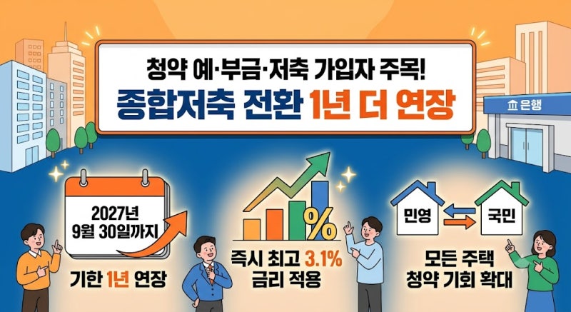 주택청약종합 저축 전환, 안 하면 손해? 혜택부터 변경 방법까지 총정리