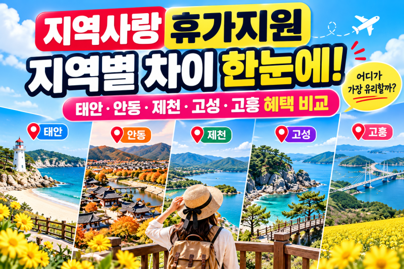 지역사랑 휴가지원 사업, 태안·안동·고성·고흥 휴가비 왜 다를까 총정리