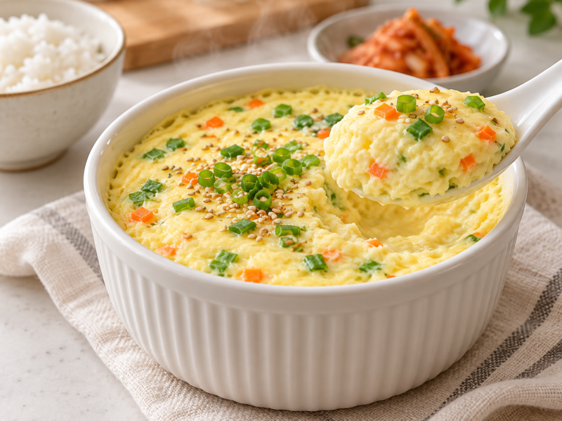 부드럽고 촉촉한 전자레인지 계란찜 만들기