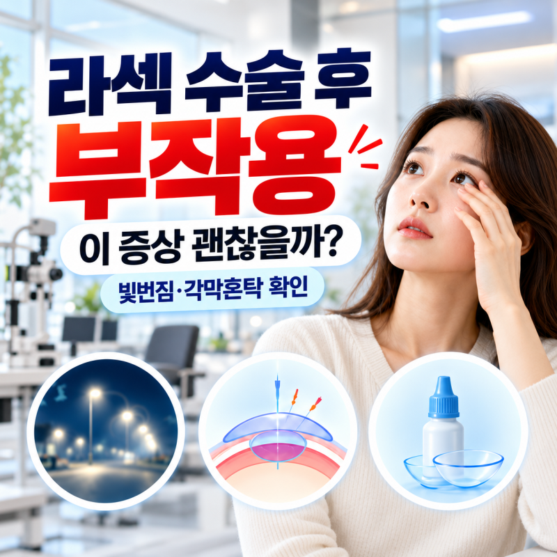 라섹 수술 후 주의사항, 빛번짐·각막혼탁 같은 부작용은 괜찮을까?