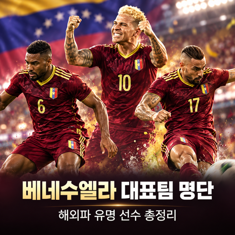 베네수엘라 축구 국가 대표팀 선수명단 - 해외파 유명 선수는 누구인가