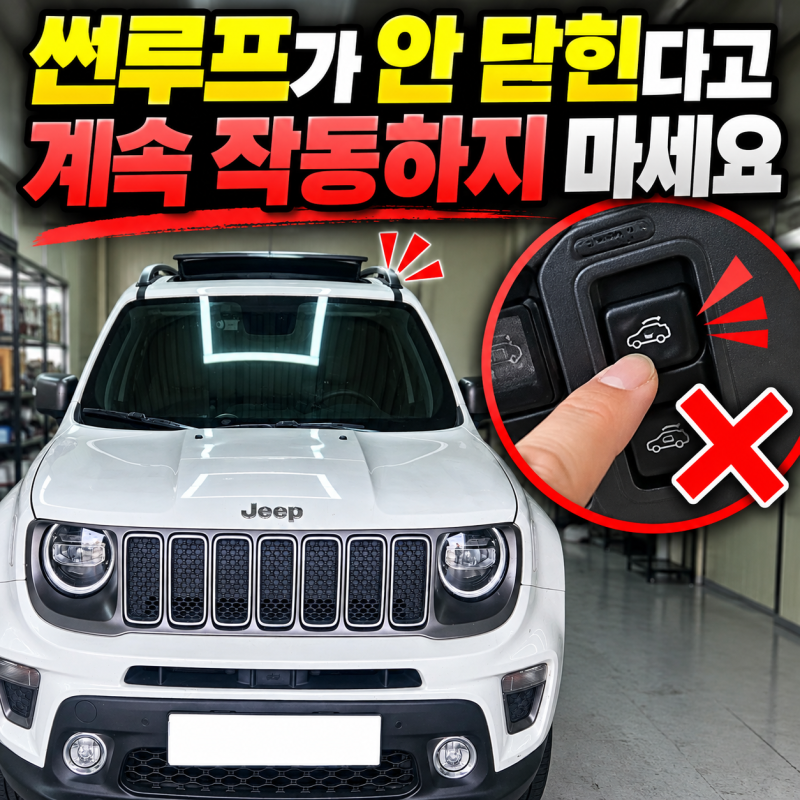 썬루프안닫힘수리 지프 레니게이드 썬루프 문제 해결은?
