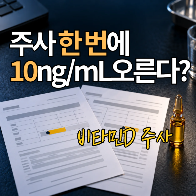 비타민D 주사 간격은 얼마가 적당할까? 한 번 맞았을 때 수치 변화