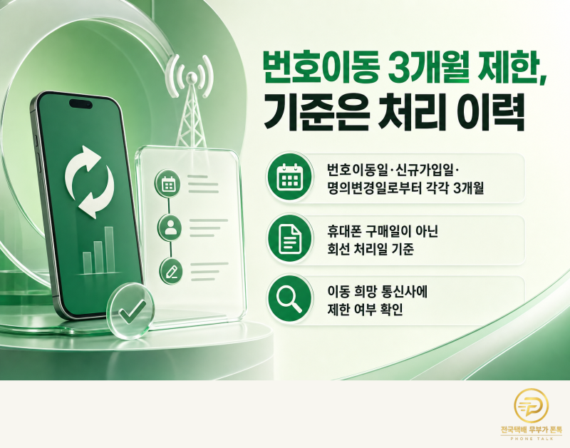 번호이동 3개월 제한, 적용 기준부터 제한기간 안 이동 절차까지