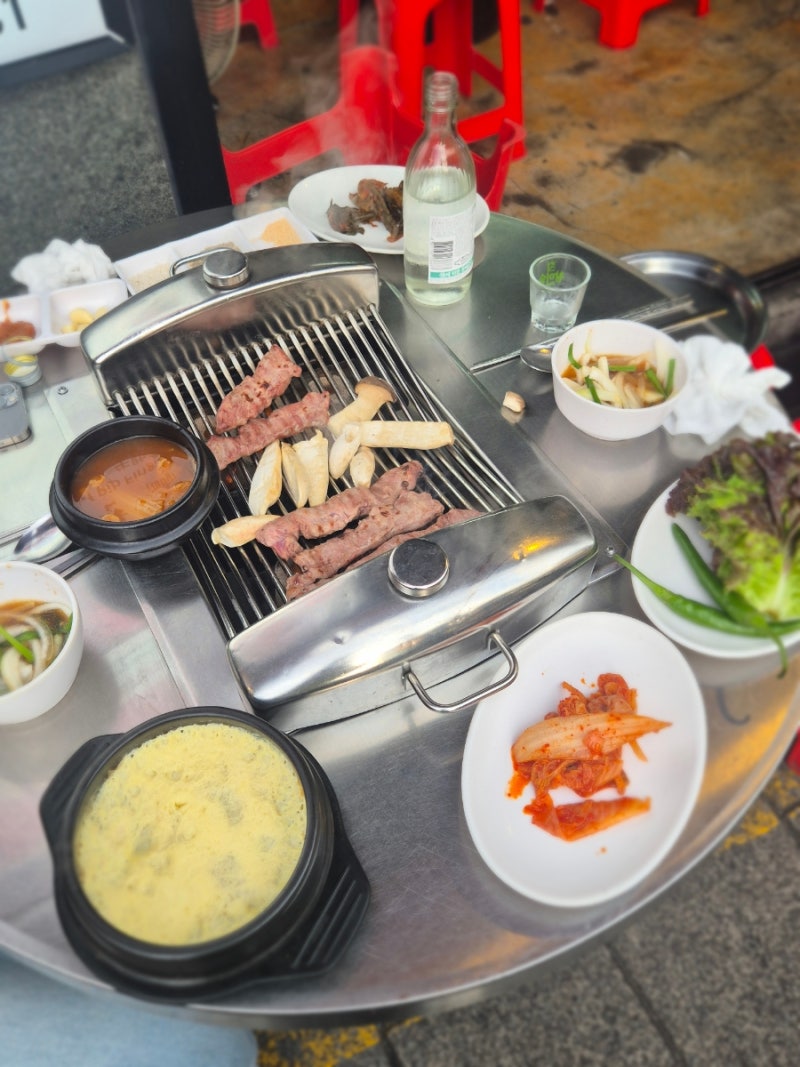 종로 야장 고기집 맛집 갈매기살 골목 미갈매기살 계란찜 껍데기 서비스