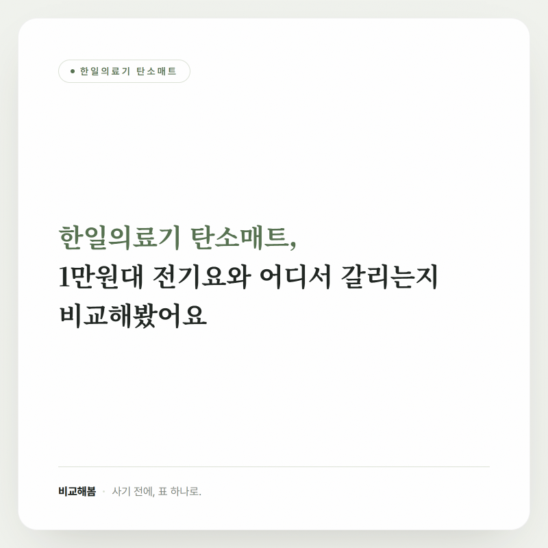 한일의료기 탄소매트, 1만원대 전기요와 어디서 갈리는지 비교해봤어요