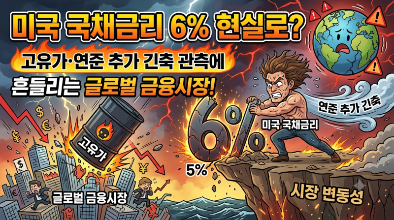 "미국 국채금리 6% 현실로?" 고유가·연준 추가 긴축 관측에 흔들리는 글로벌 금융시장