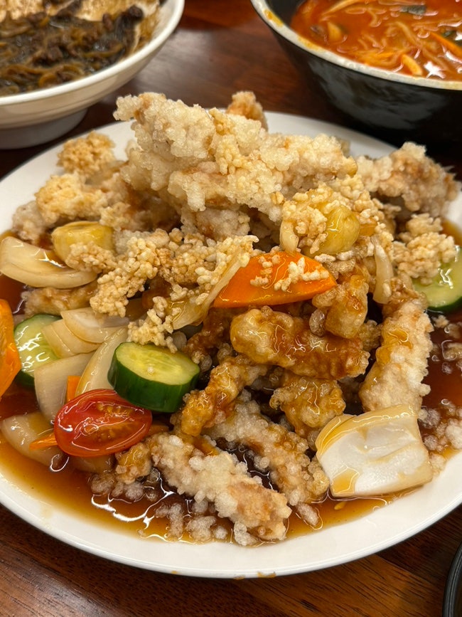 전주 송천동 맛집, 정성돌짬뽕에서 짜장, 짬뽕, 누룽지탕수육 후기.