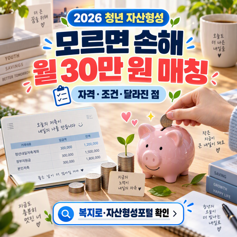 2026 청년내일저축계좌｜월 10만 원 넣고 3년 뒤 1,440만 원 받는 조건