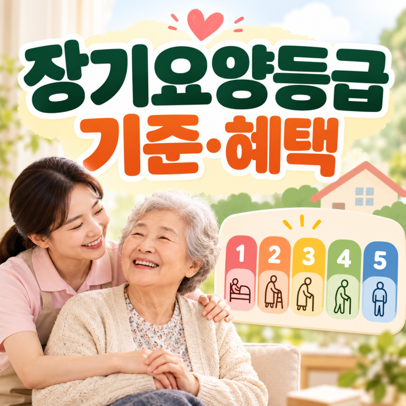 장기요양등급 기준과 혜택, 1~5등급 차이 한눈에 정리