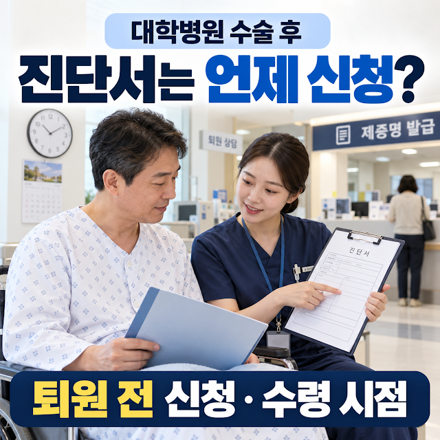 대학병원 수술했는데 진단서는 언제 신청하나요?｜퇴원 전 신청·수령 시점