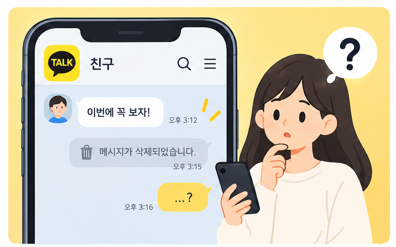 카카오톡 삭제된 메시지 확인 방법, 상대방이 지운 카톡 다시 볼 수 있을까?