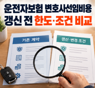 운전자보험 변호사선임비용 특약 “경찰조사·한도·자기부담금” 이렇게 비교한다