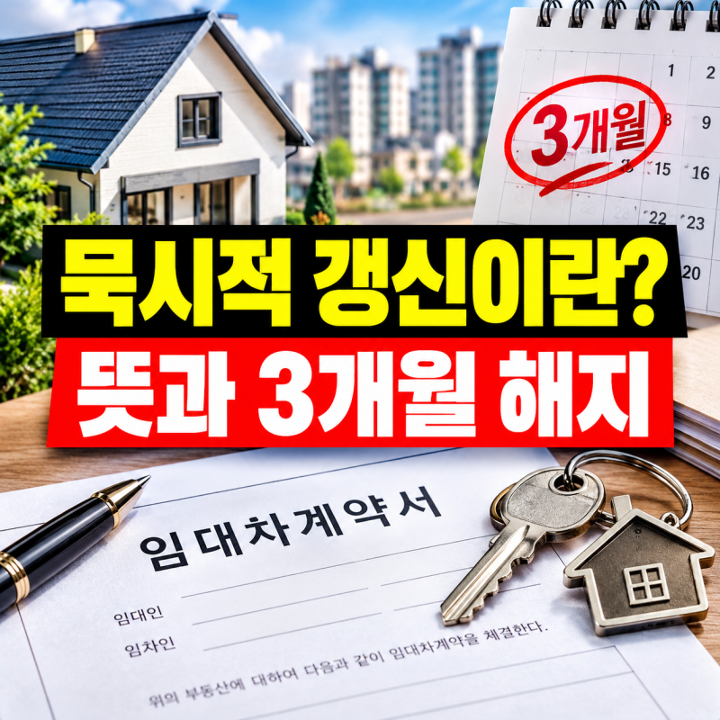 "묵시적 갱신이 뭐지?" 갱신 조건 및 전세·월세 계약 3개월 해지 총정리