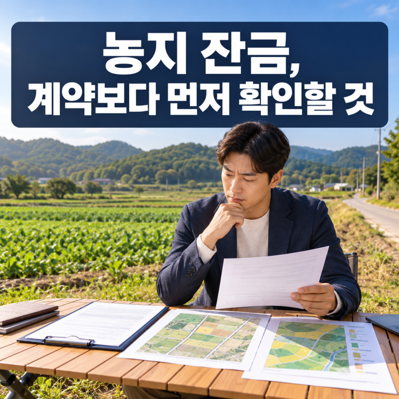농지 매매잔금대출, 농취증 나오기 전 계약했다면?