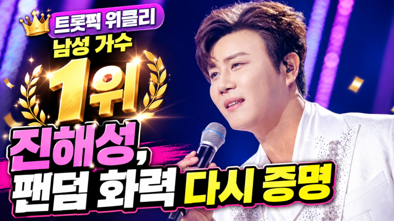 진해성, ‘트롯픽’ 위클리 남성 1위... 팬덤 화력 다시 증명